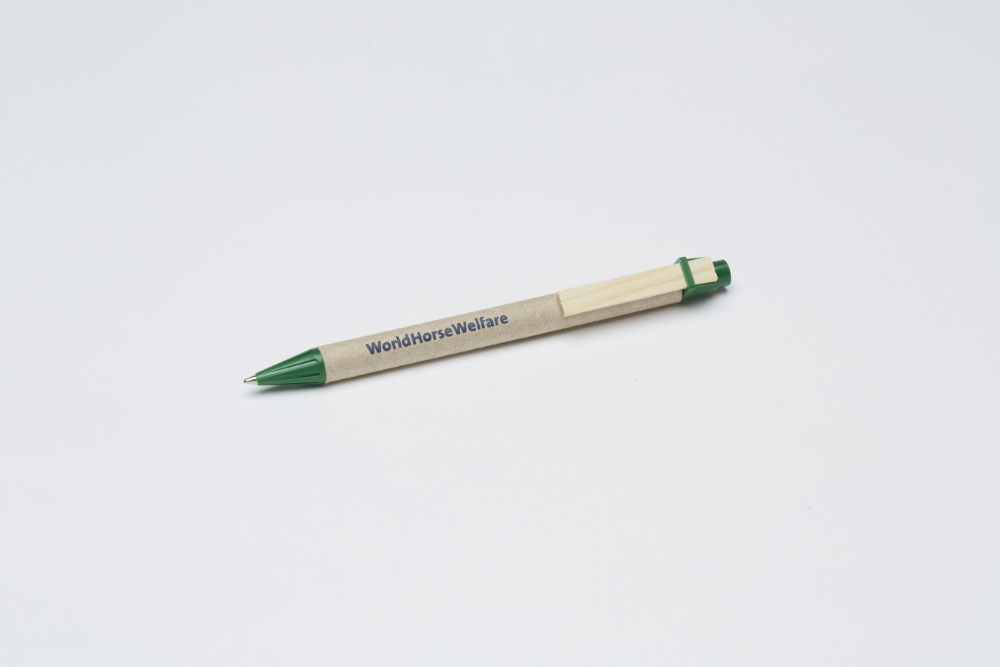 Green eco-retractable ball pen