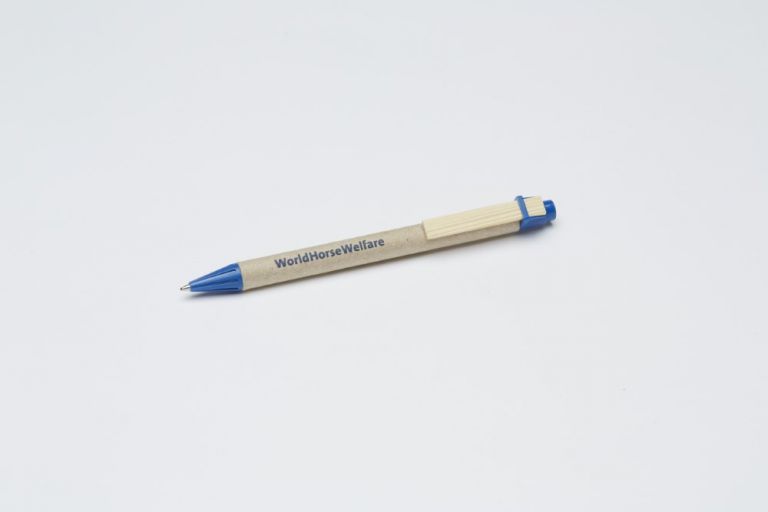 Blue eco-retractable ball pen